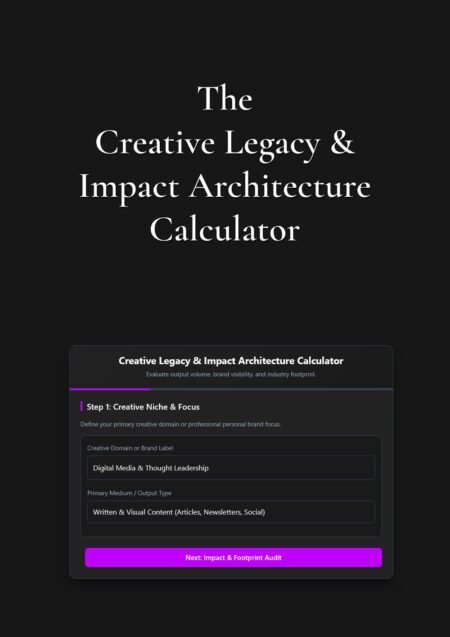 Creative Legacy & Impact Architecture Calculator